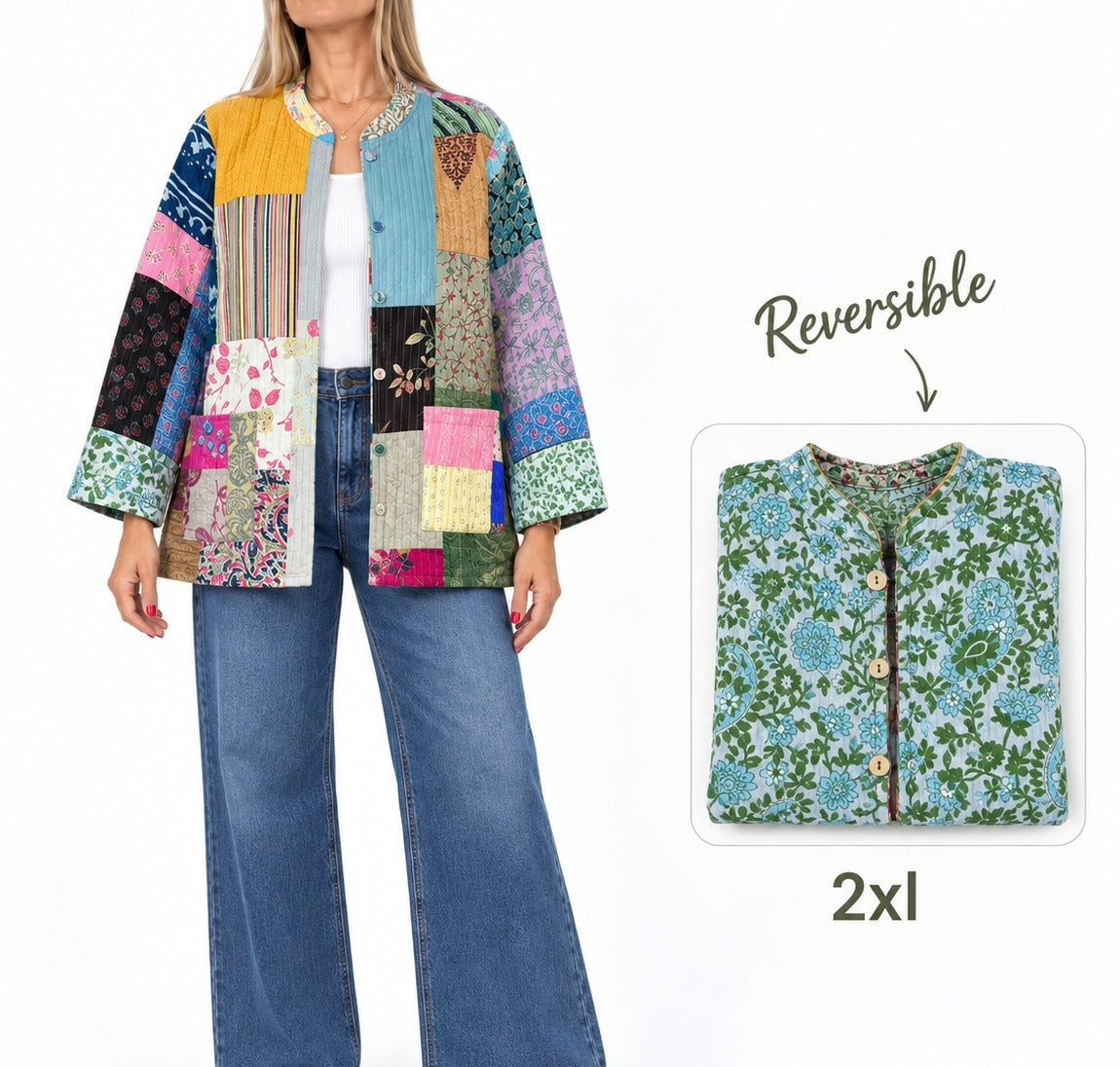Chaqueta de la India Reversible