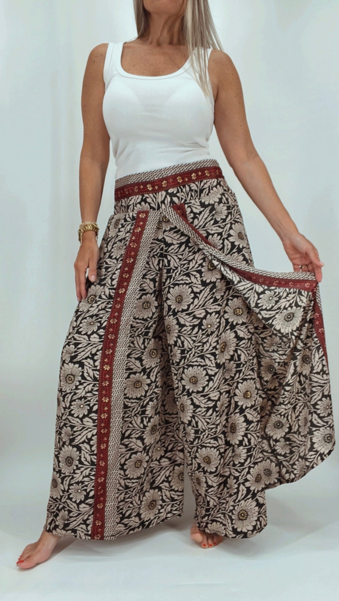 Pollera pantalón en seda