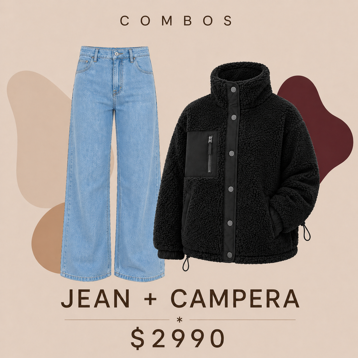Jean pierna ancha + campera