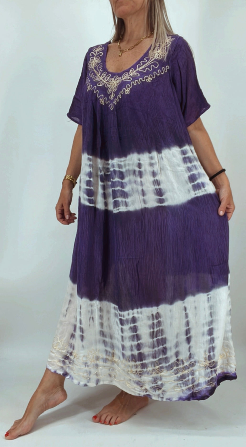 Vestido en bambula diseño Tie dye