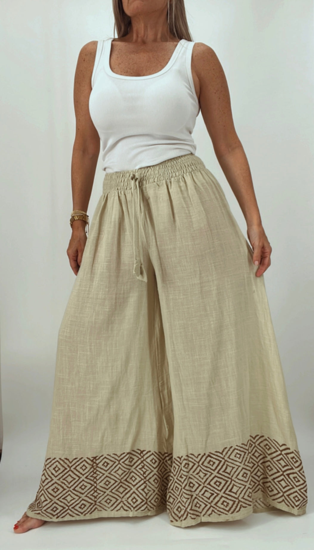 Palazo lino de algodón