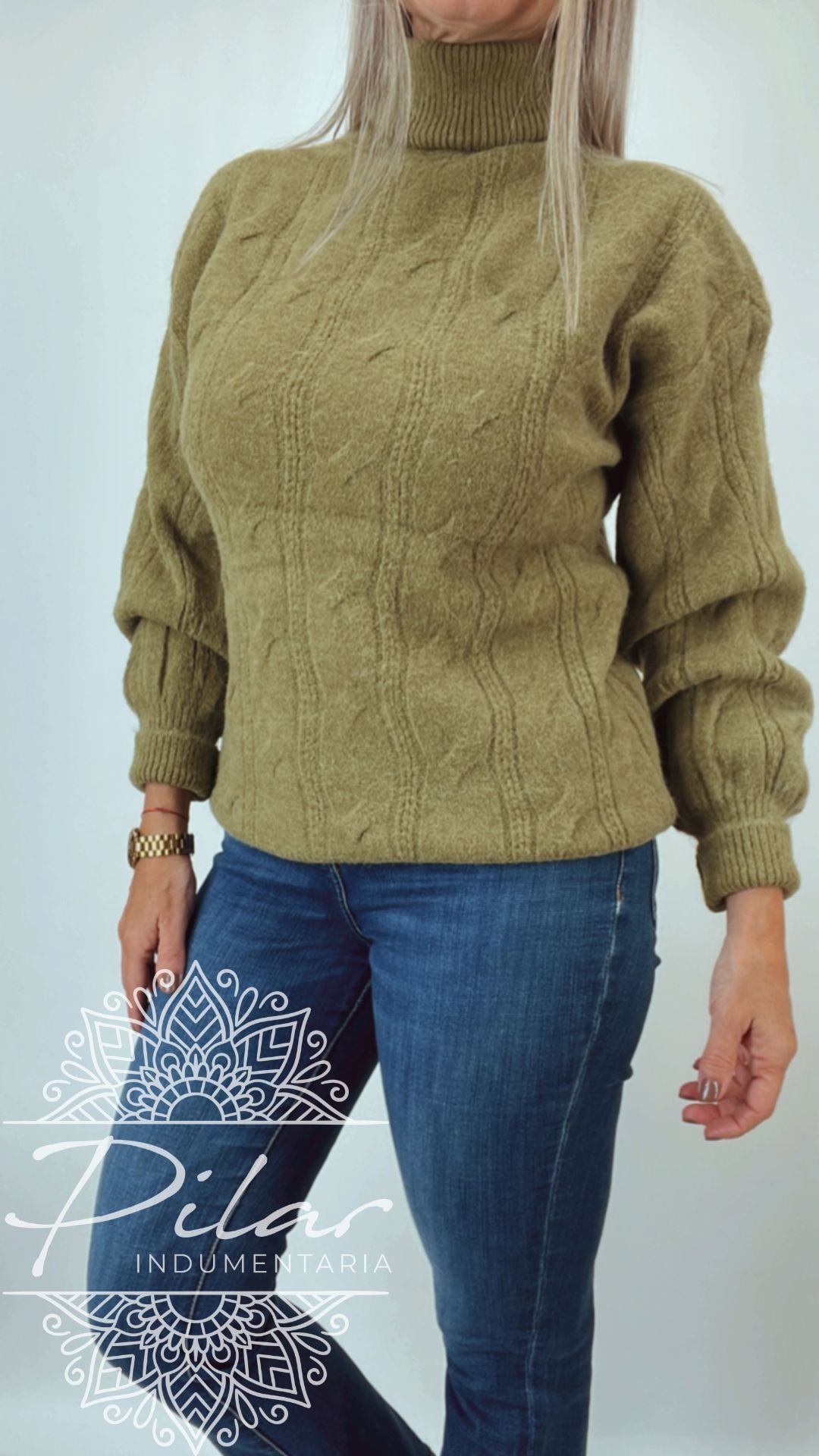 Sweater de punto diseño en ochos