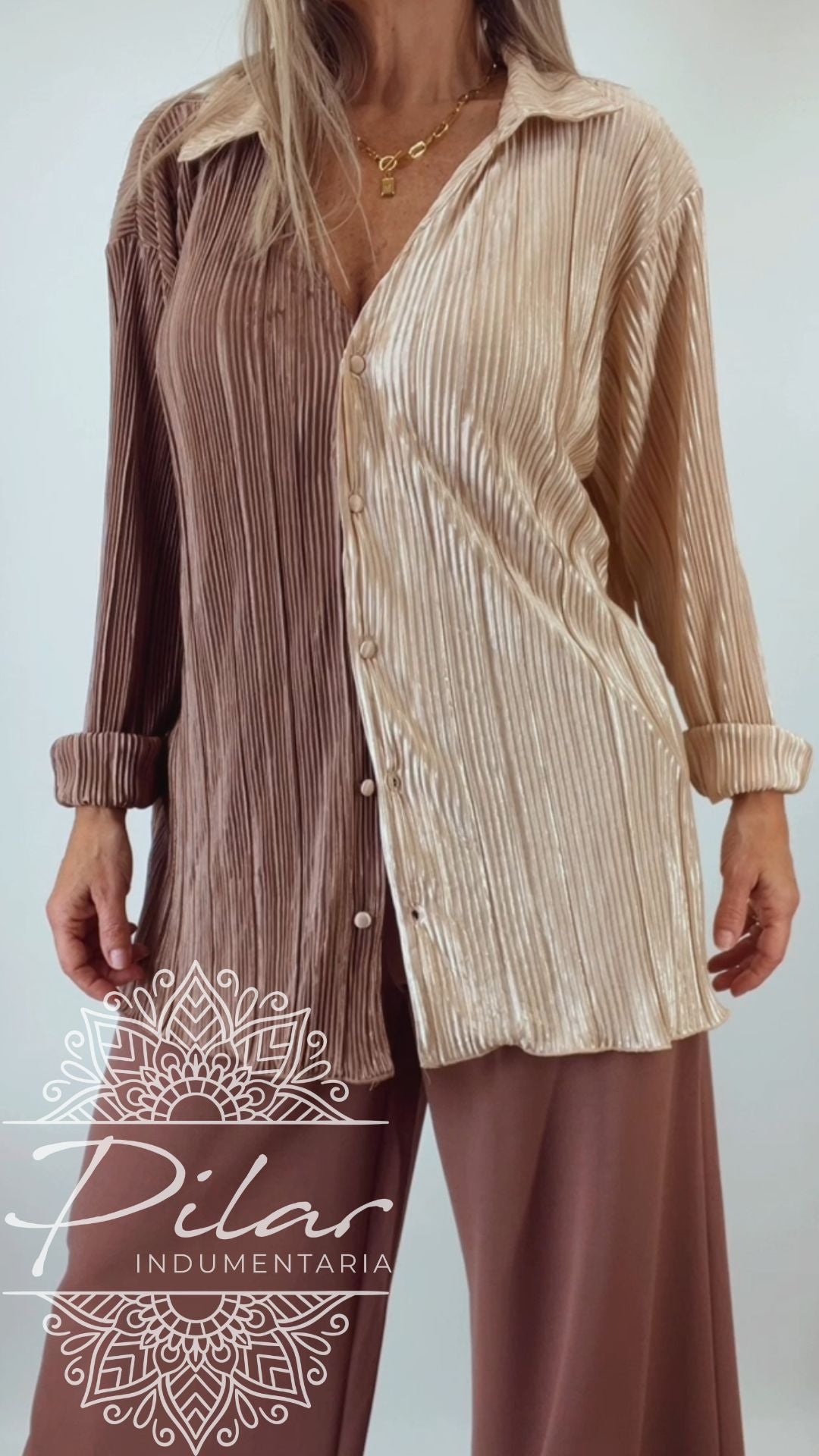 Camisa plisada