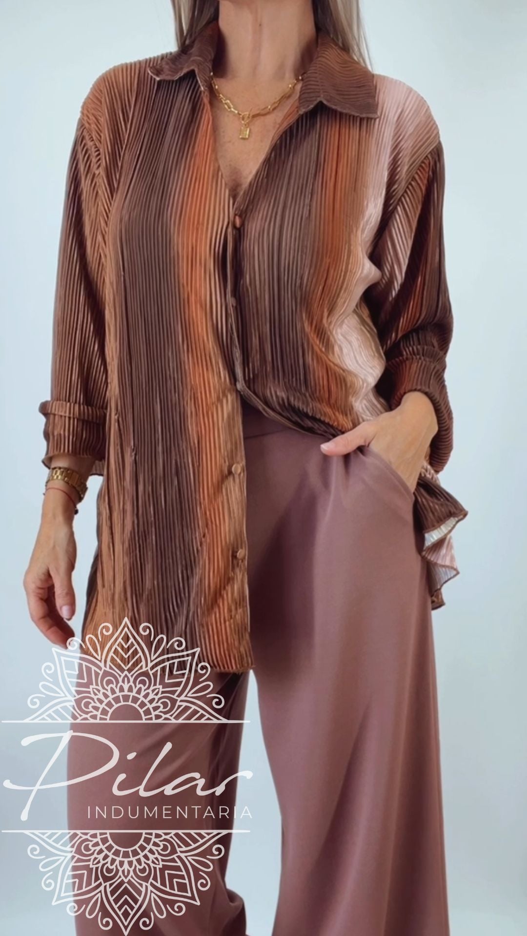 Camisa plisada