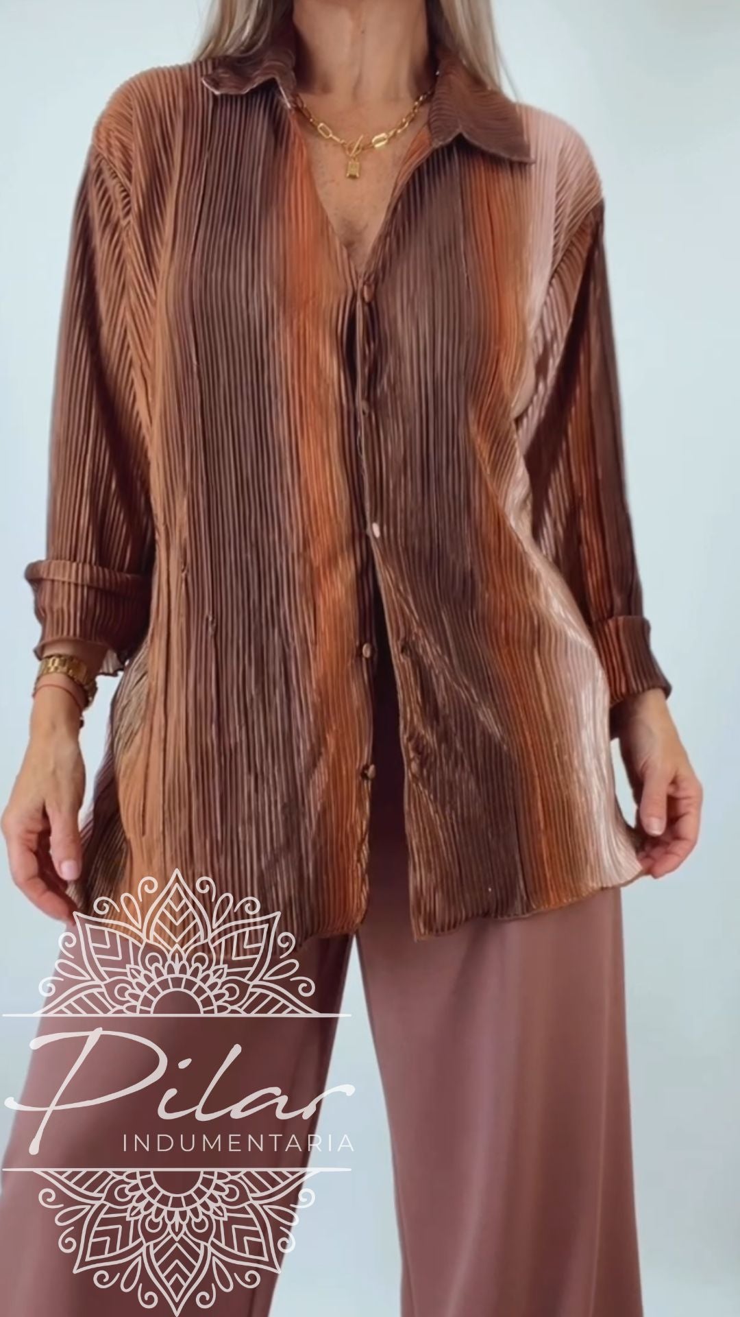 Camisa plisada