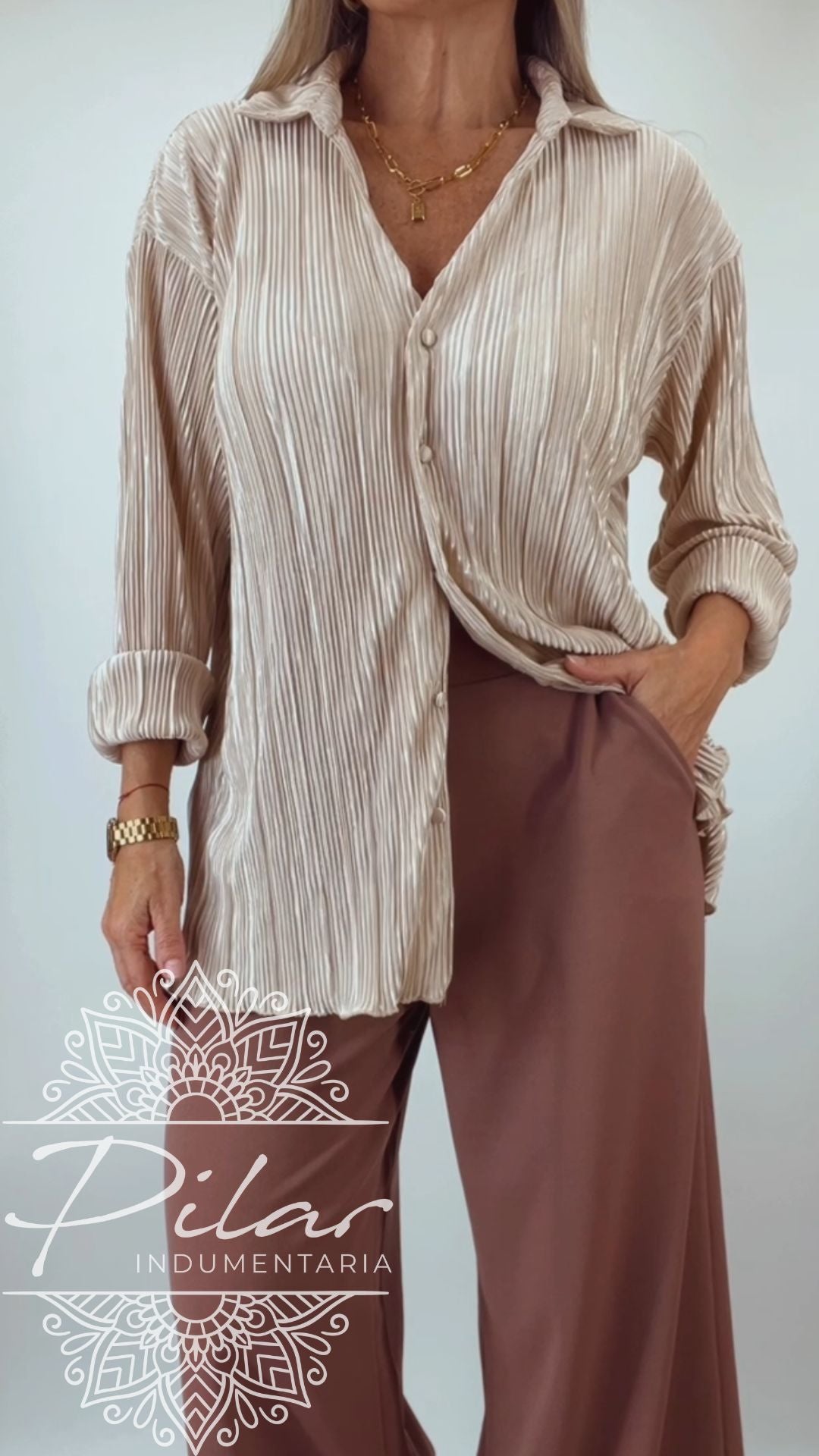 Camisa plisada