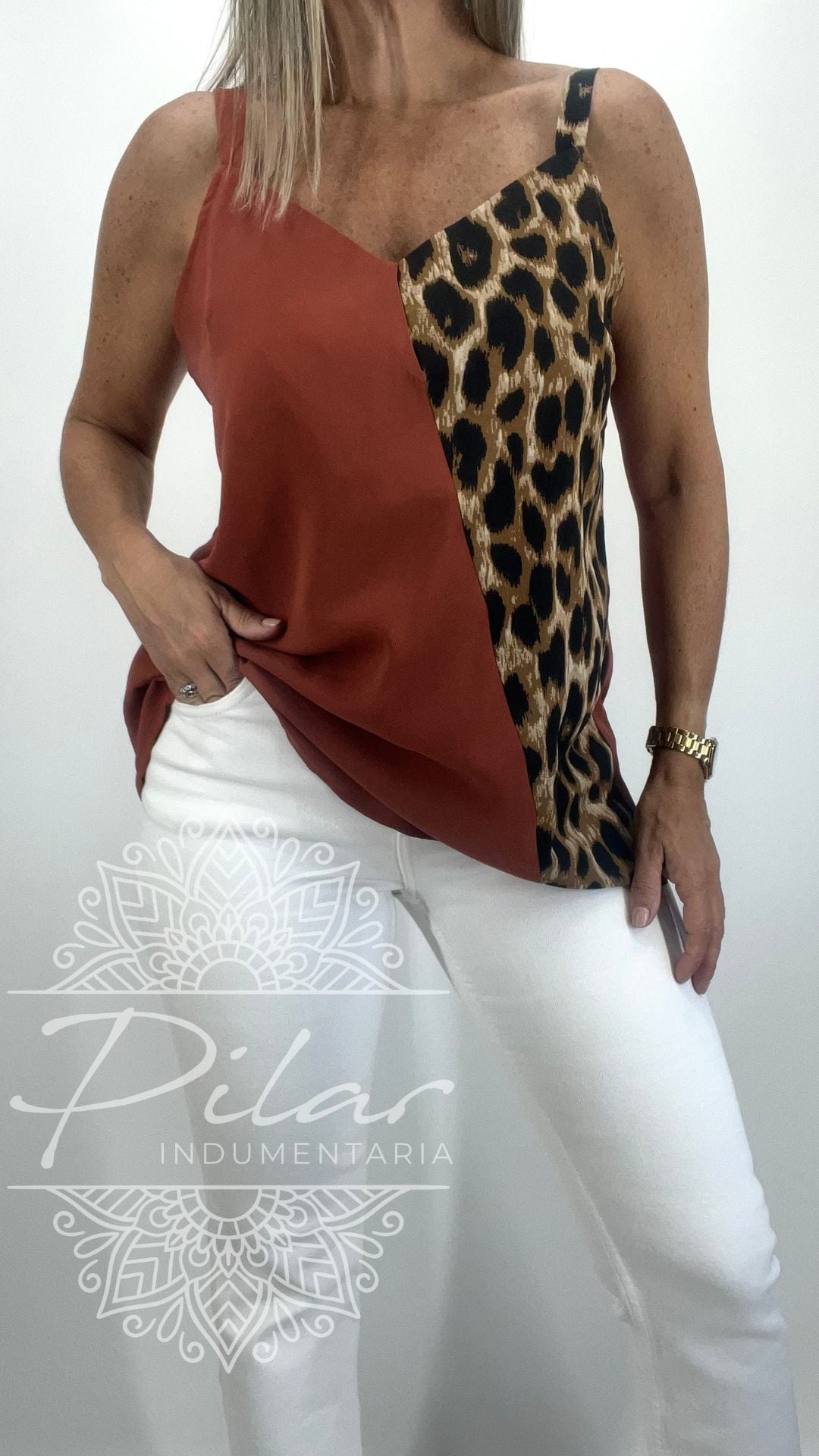Blusa combinada