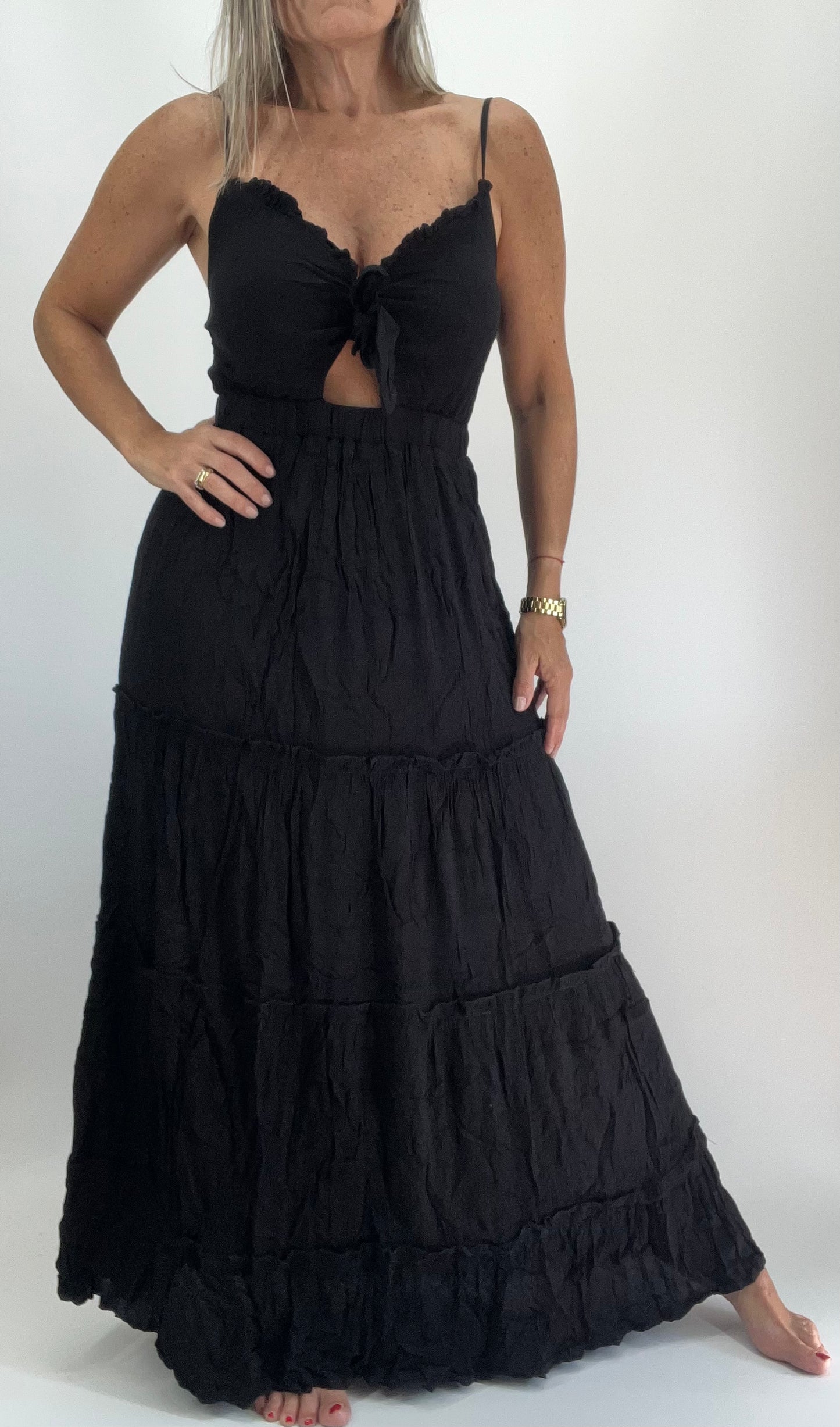 Vestido en bambula espalda elastizada