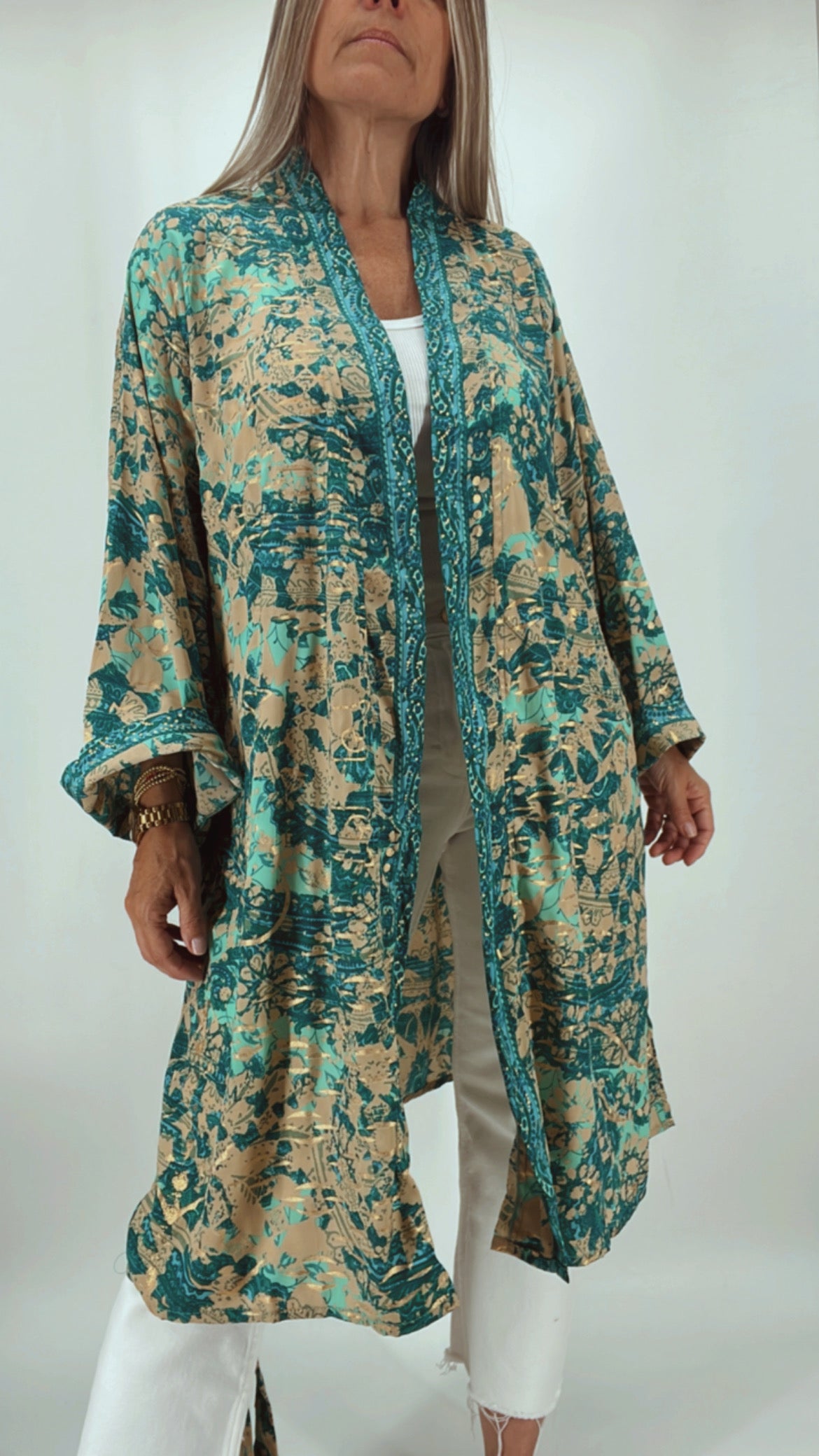 Kimono de la India en seda