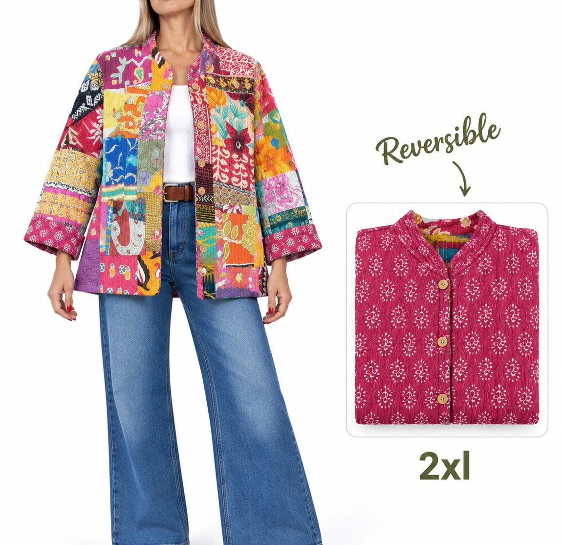 Chaqueta de la India Reversible