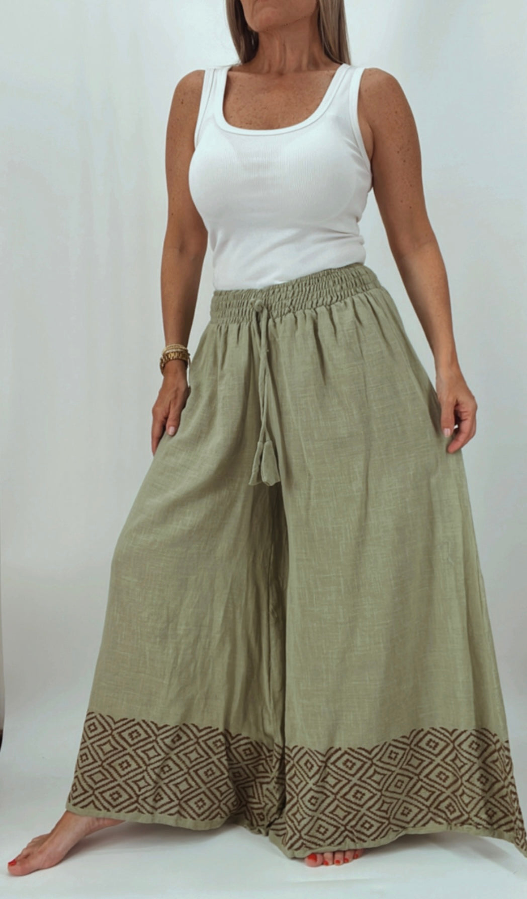Palazo lino de algodón