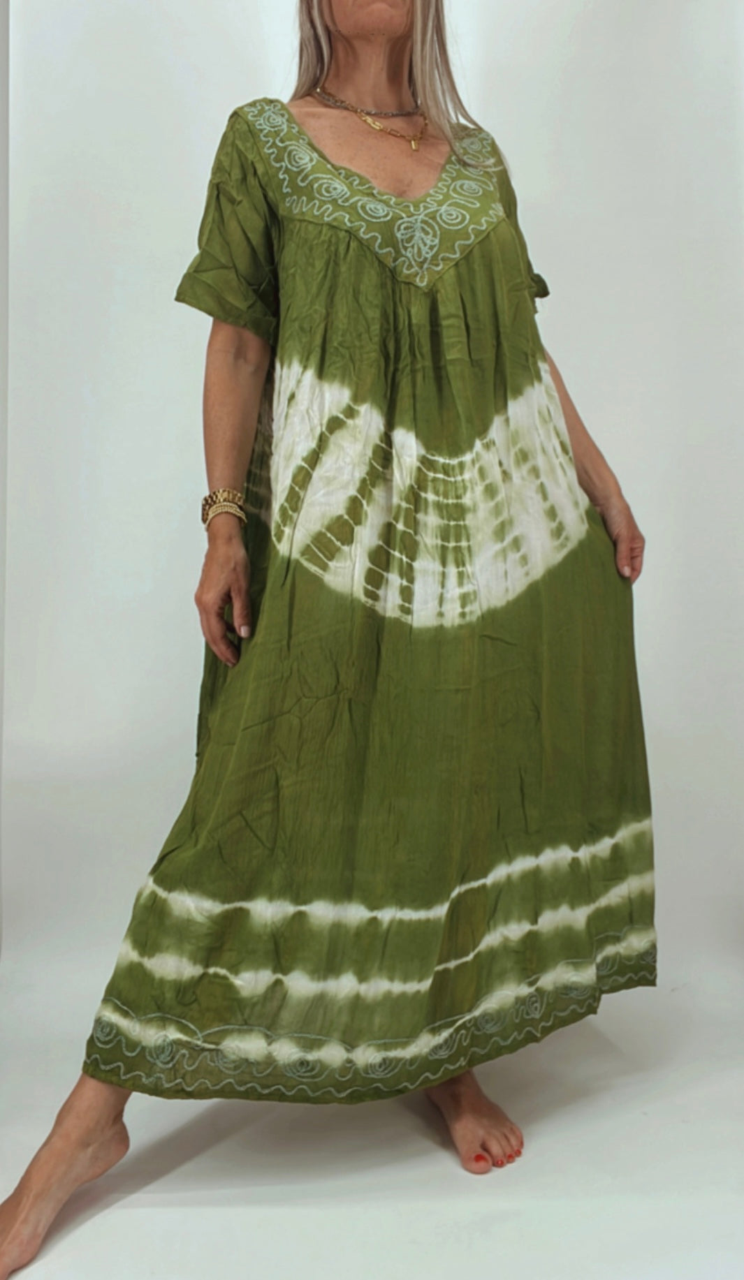 Vestido en bambula diseño Tie  dye