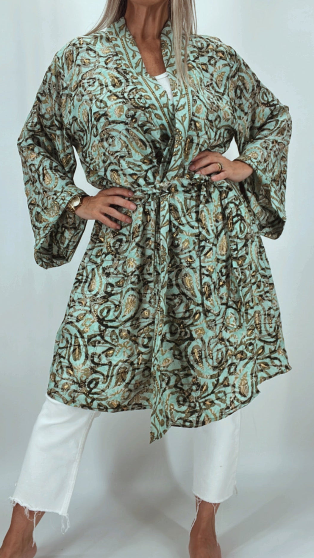 Kimono de la India en seda