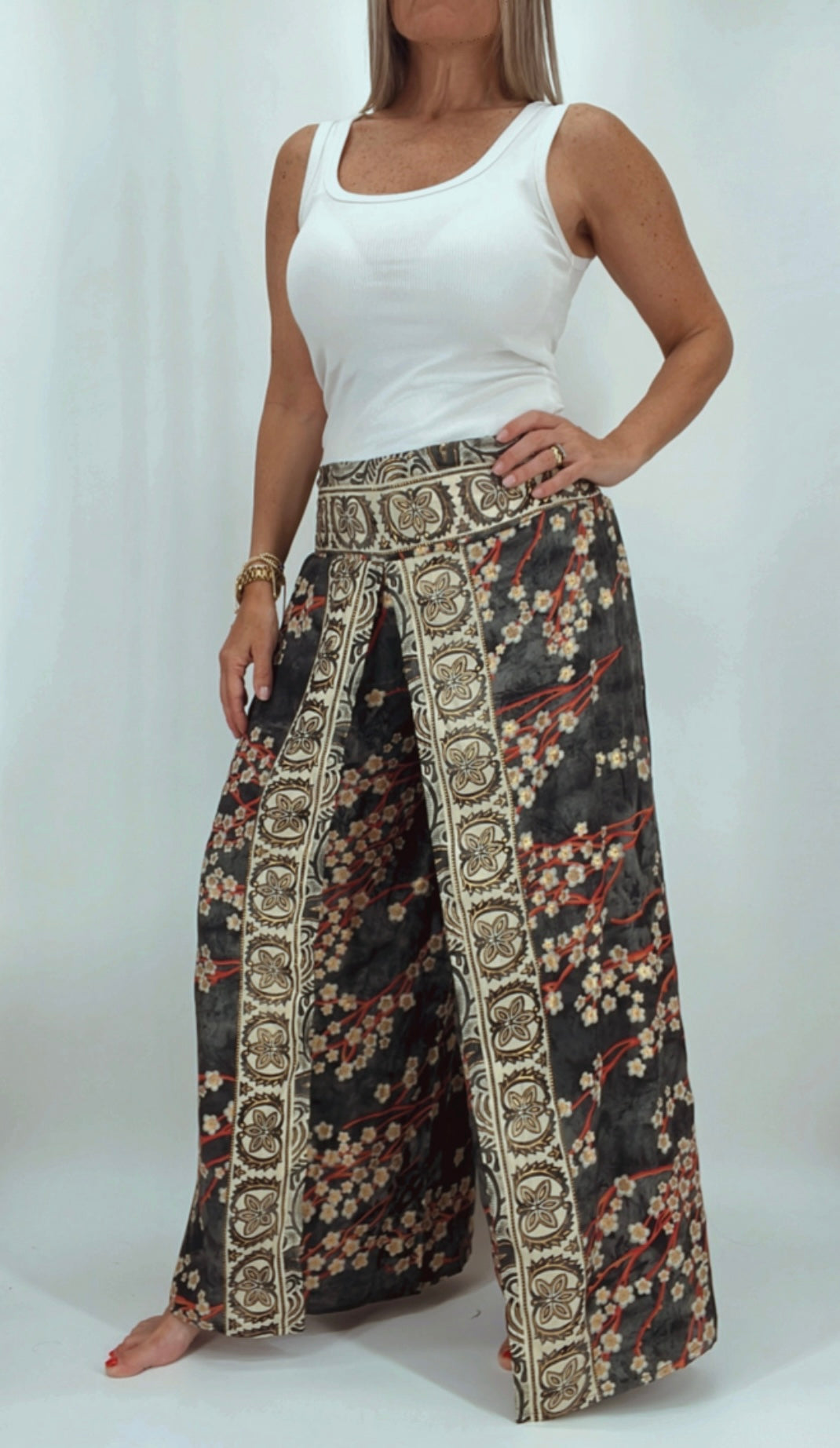 Pollera pantalón en seda