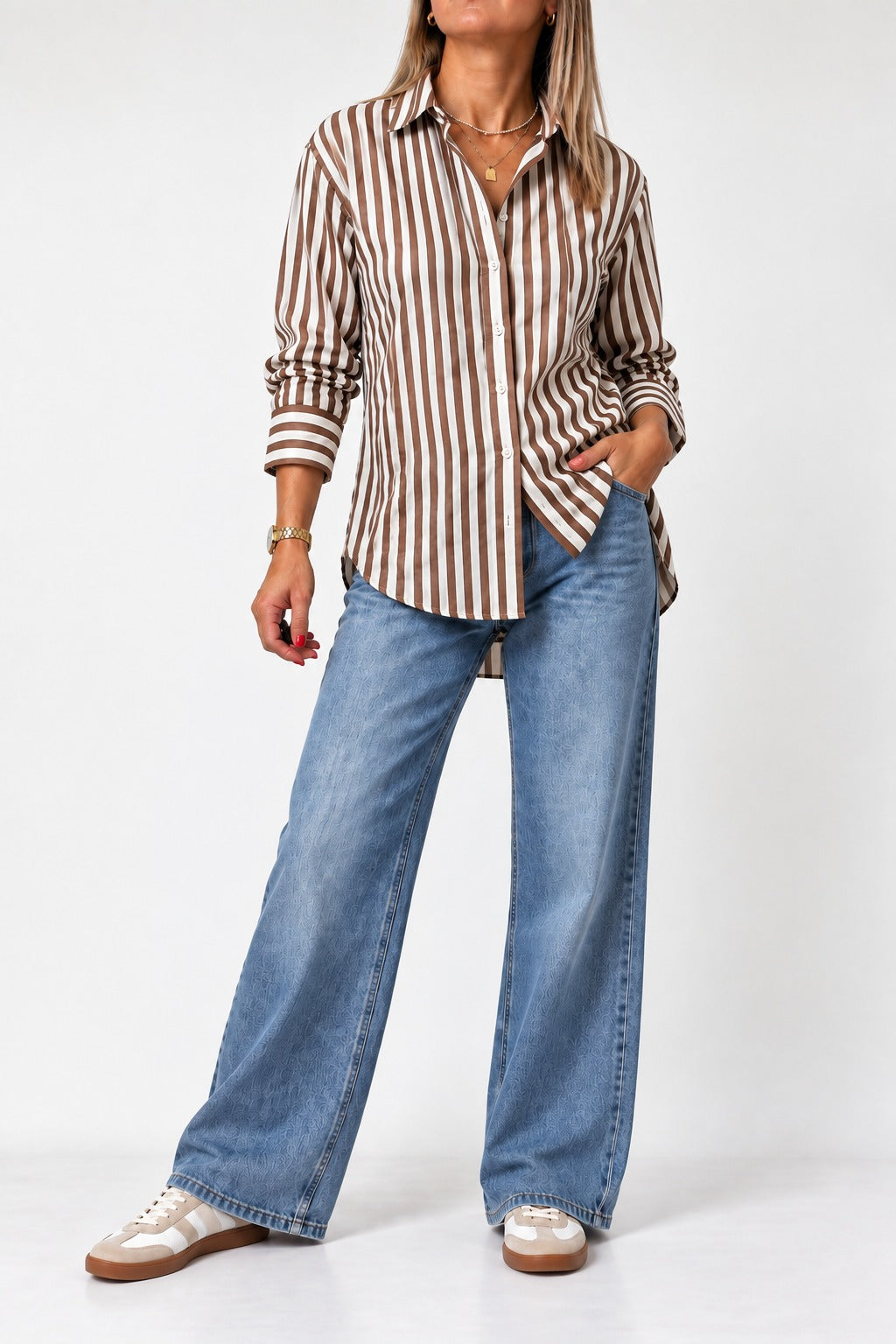 Camisa rayada rayas gruesas