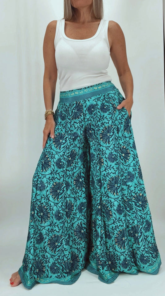 Pollera pantalón en seda