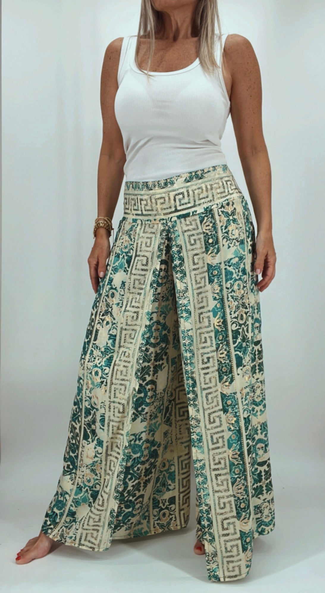 Pollera pantalón en seda