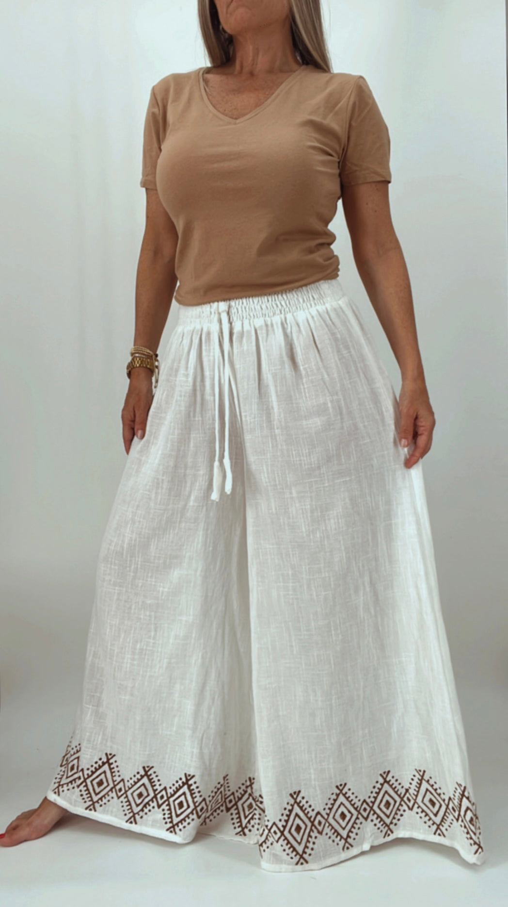Palazo lino de algodón