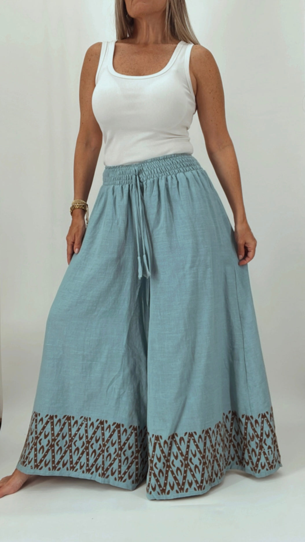 Palazo lino de algodón