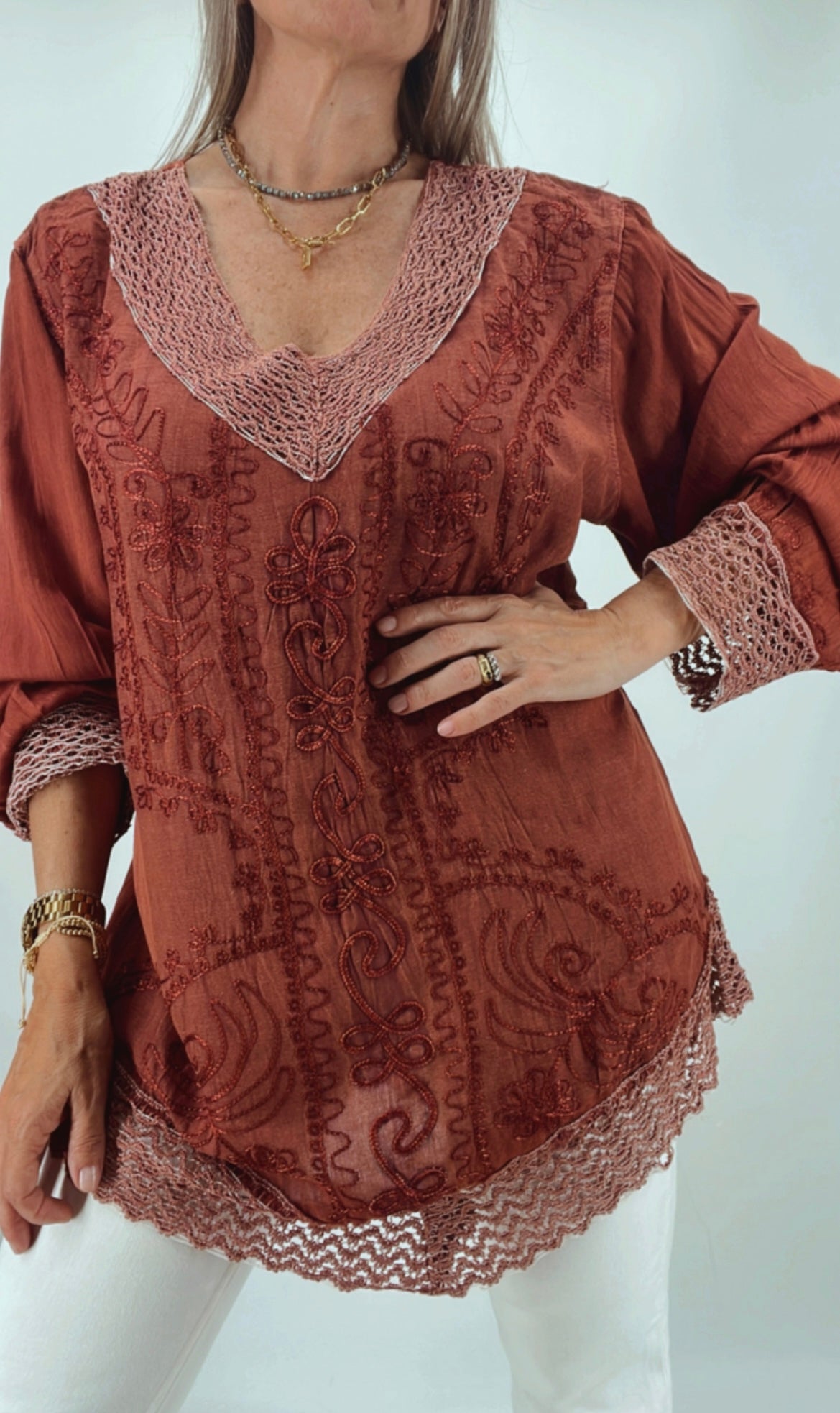Blusa de la india bordada