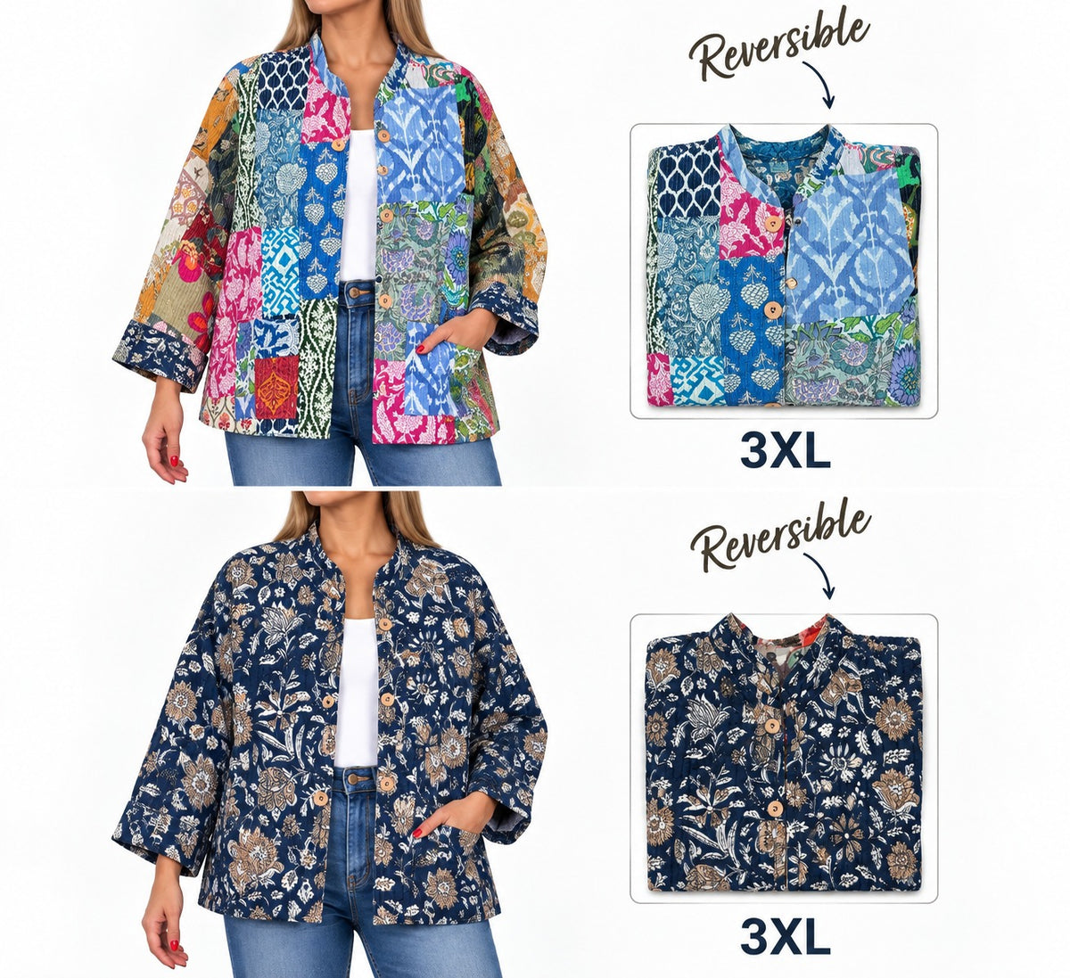 Chaqueta de la India Reversible