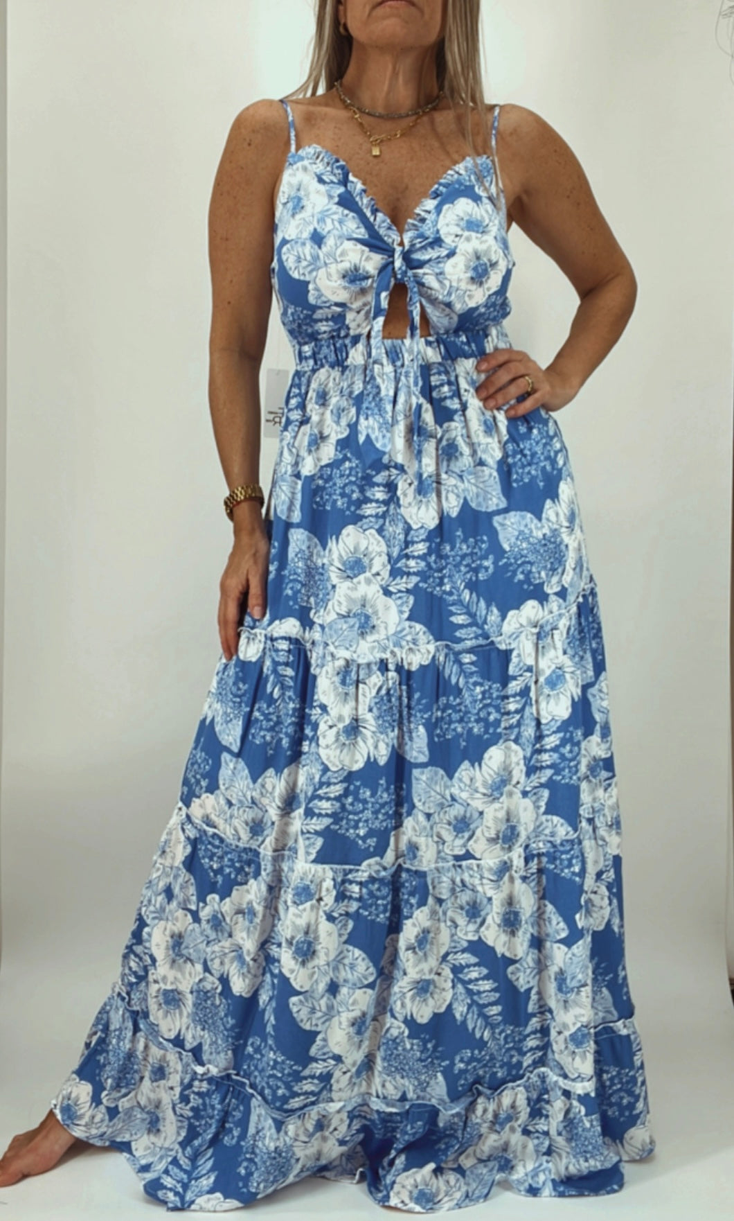 Vestido en bambula espalda elastizada