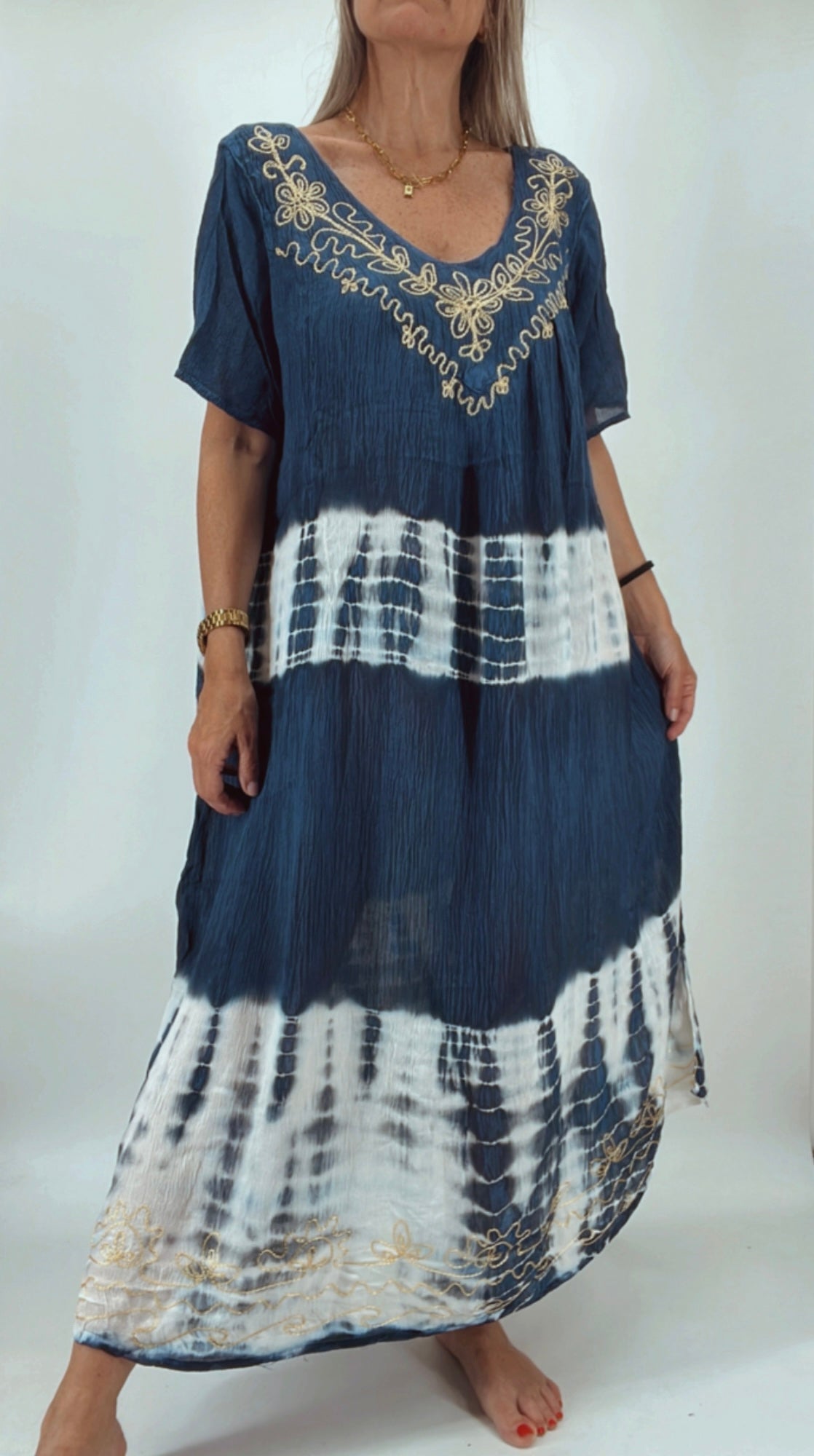 Vestido en bambula diseño Tie  dye