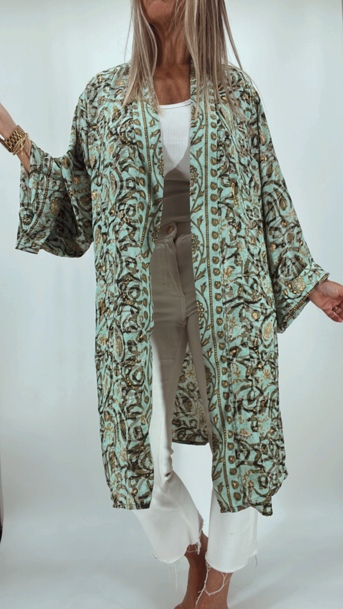 Kimono de la India en seda