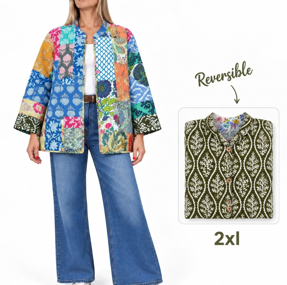 Chaqueta de la India Reversible