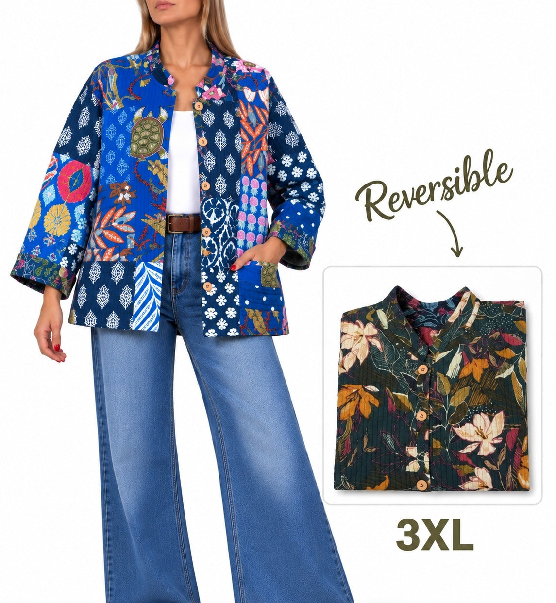 Chaqueta de la India Reversible