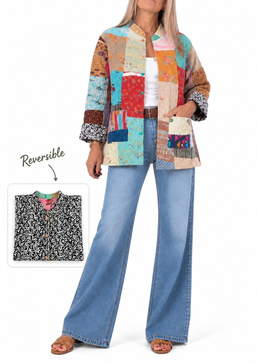 Chaqueta de la India Reversible