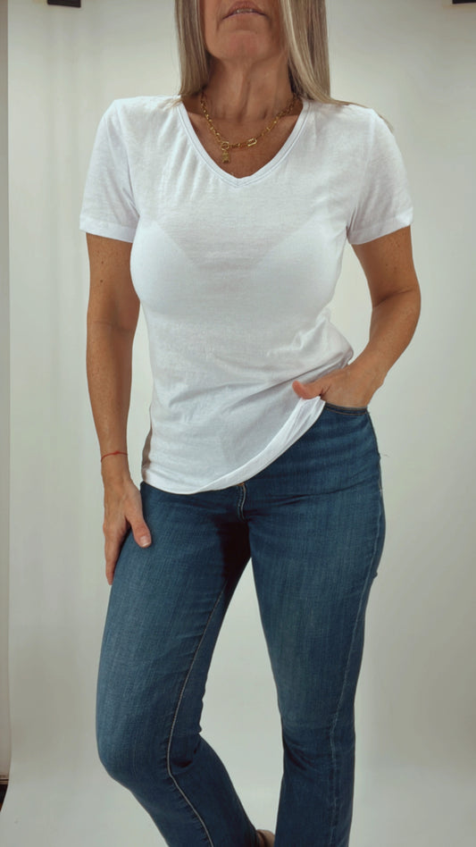 Remera basica escote V