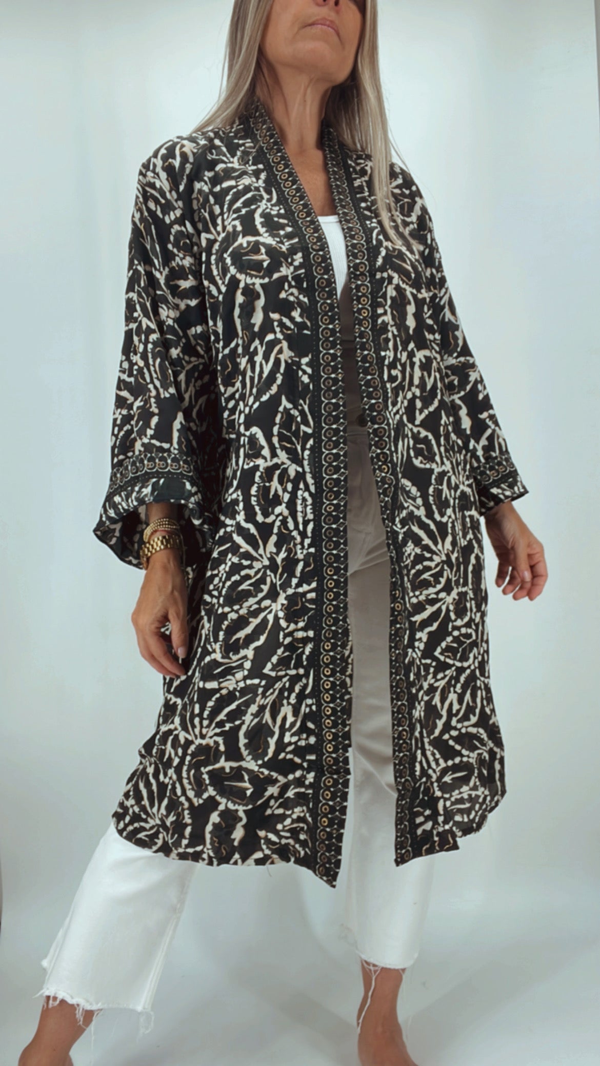 Kimono de la India en seda