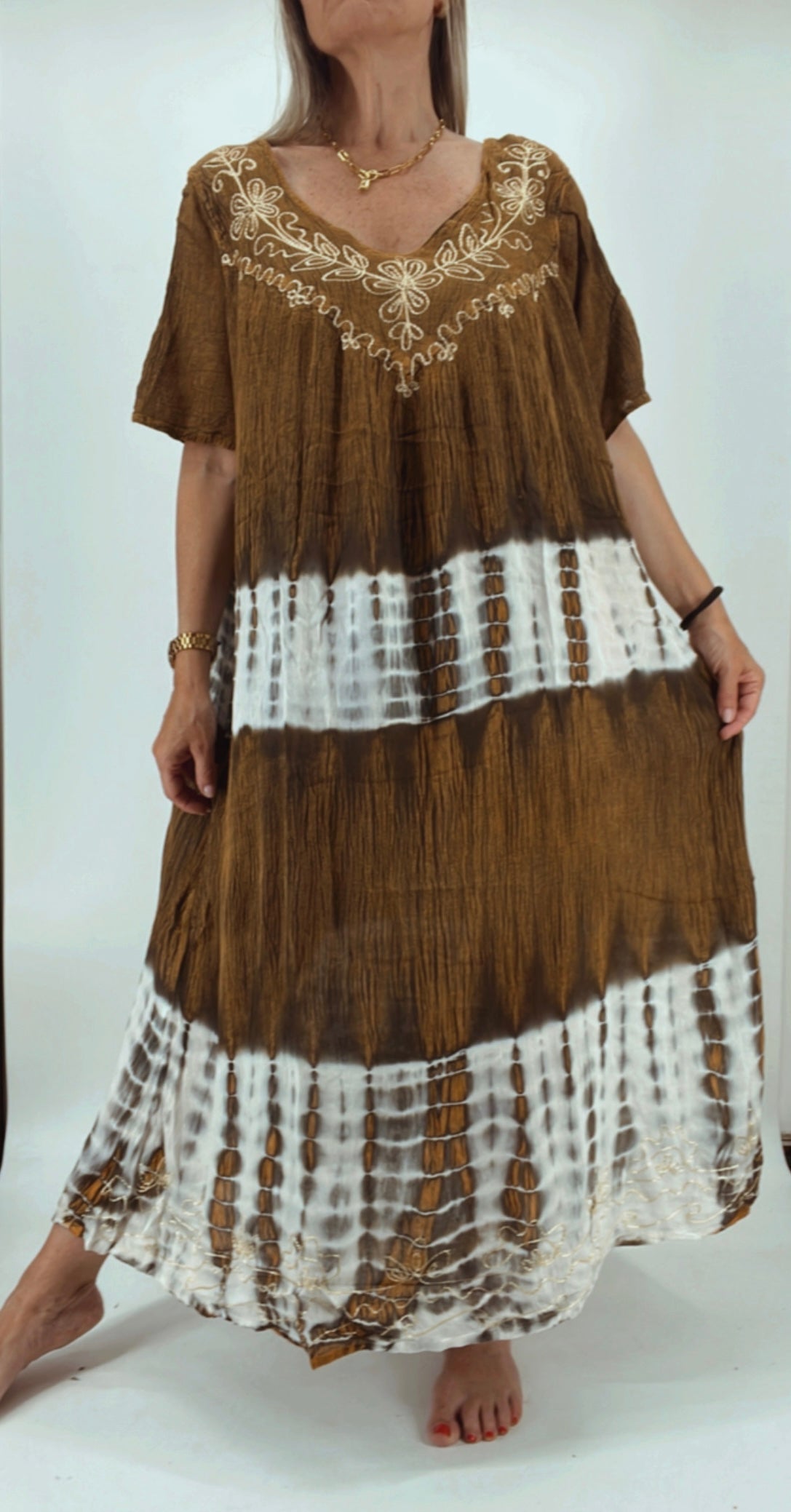 Vestido en bambula diseño Tie  dye