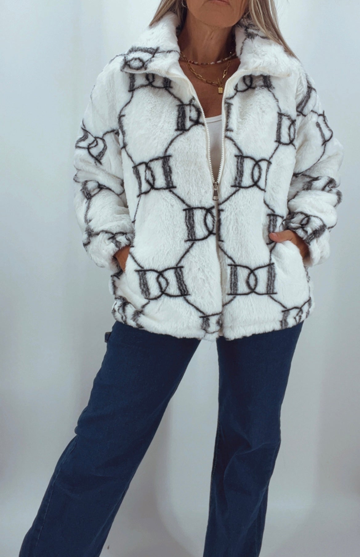Campera efecto piel