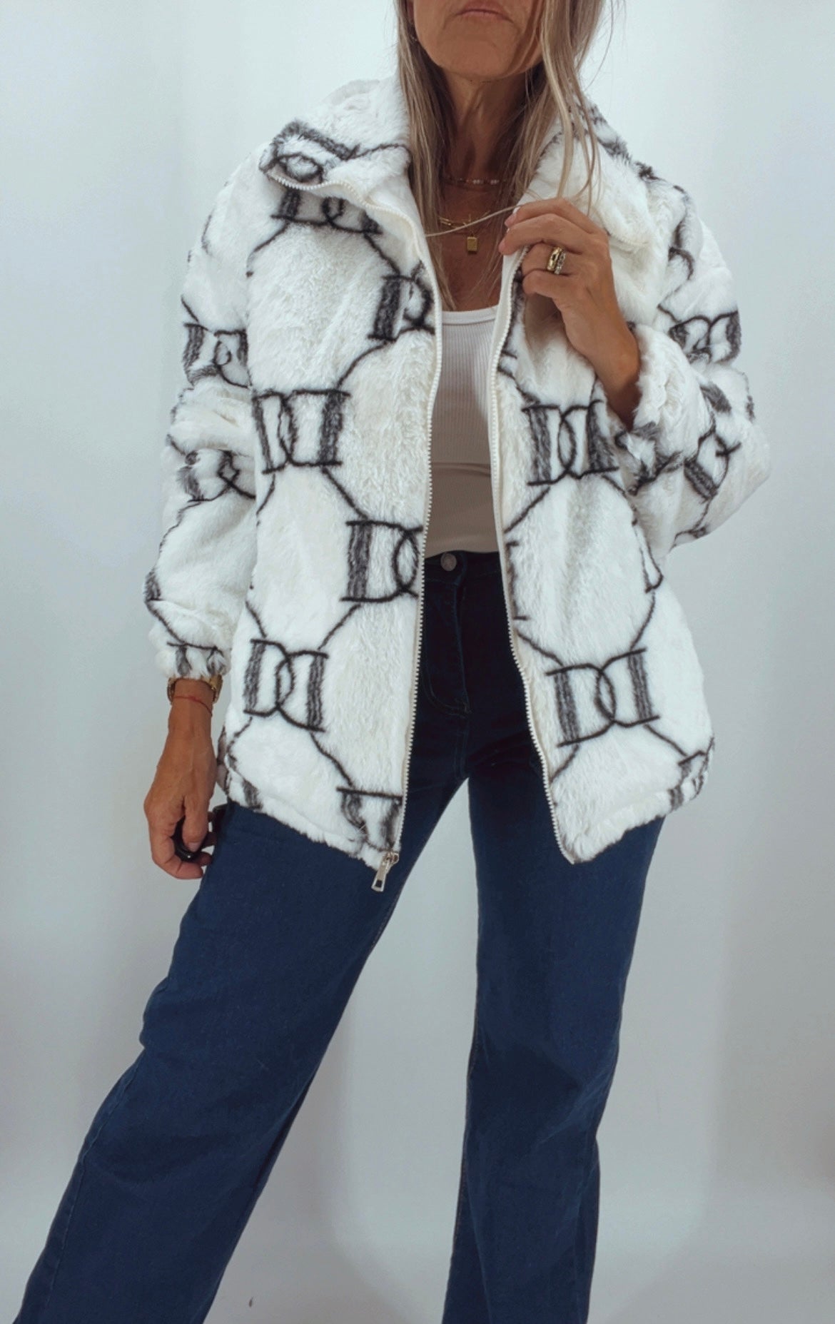 Campera efecto piel