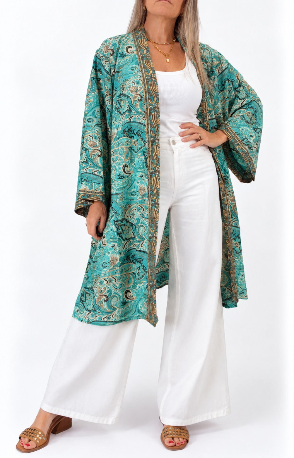 Kimono de la India en seda