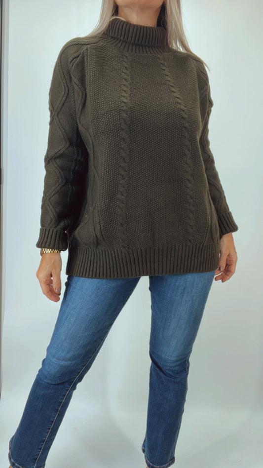 Sweater de punto trabajado