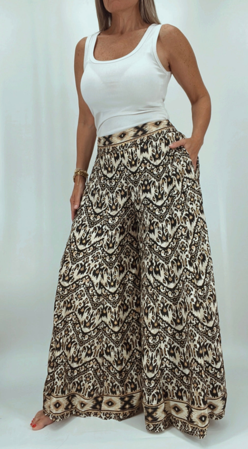 Pollera pantalón en seda