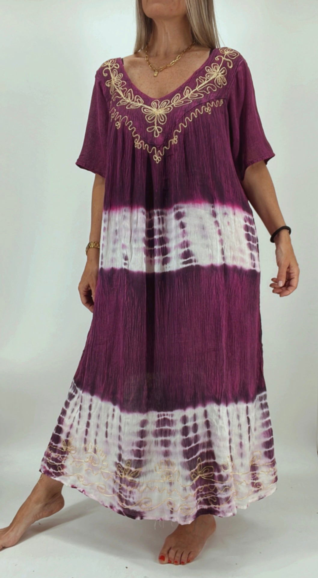 Vestido en bambula diseño Tie  dye