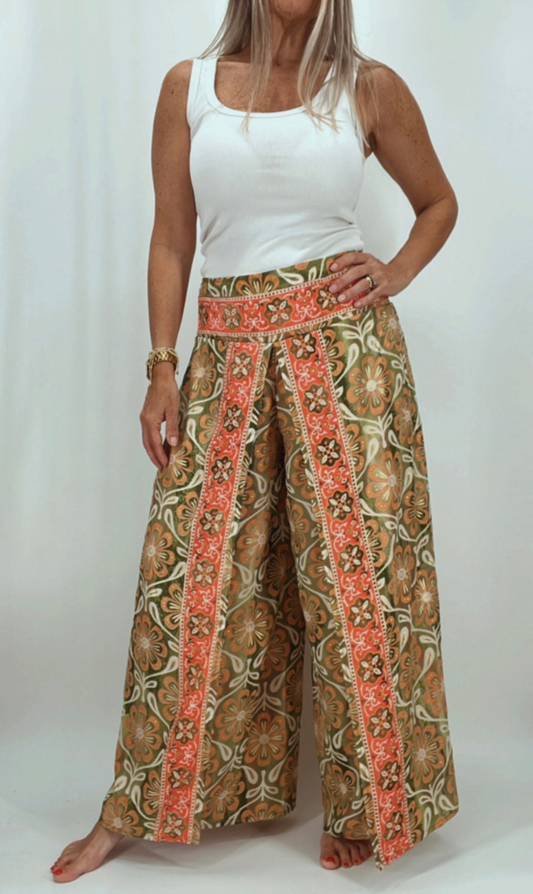 Pollera pantalón en seda