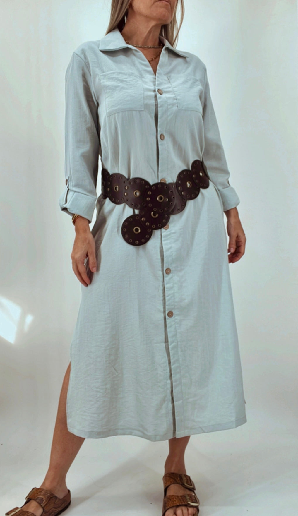Vestido tipo lino