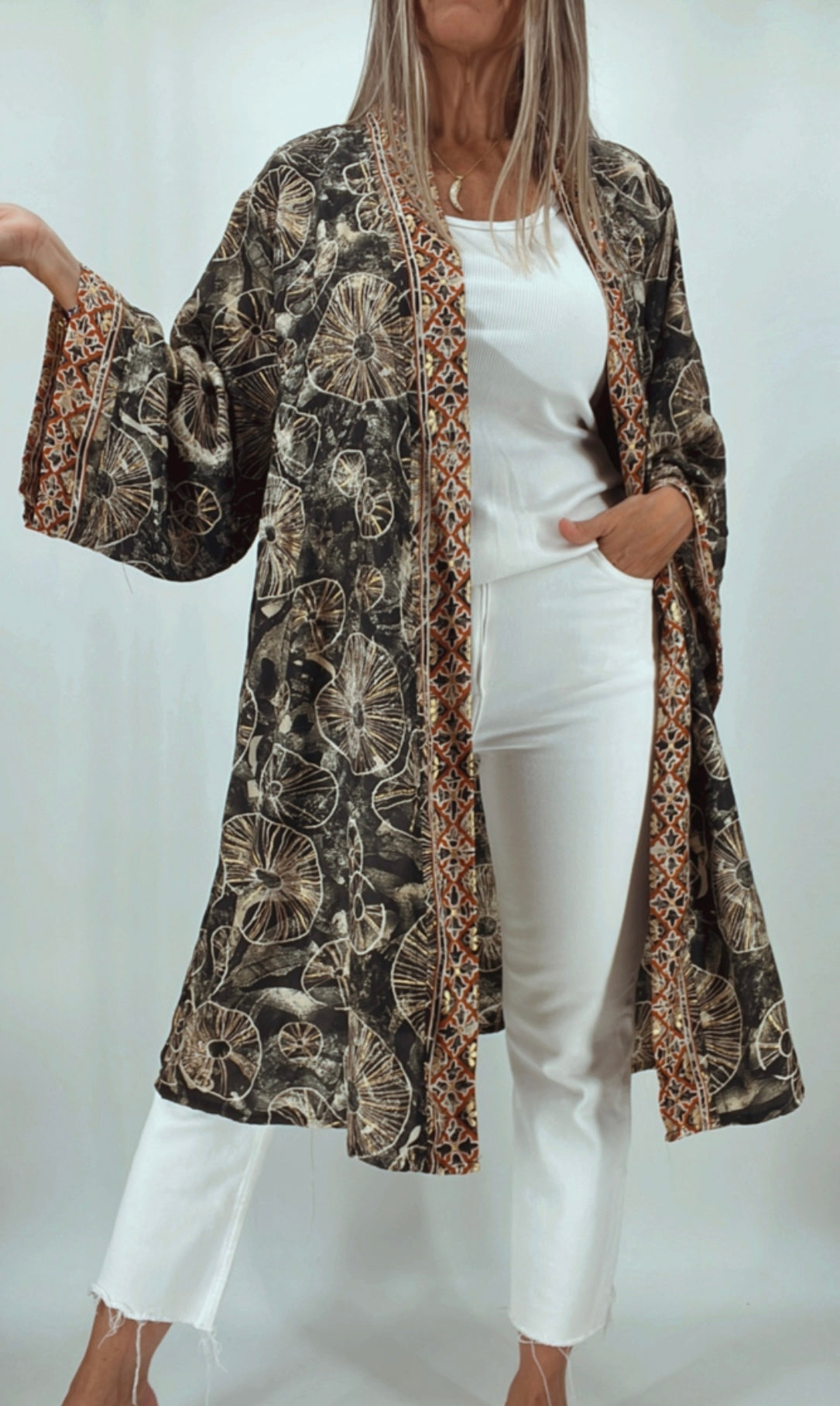 Kimono de la India en seda