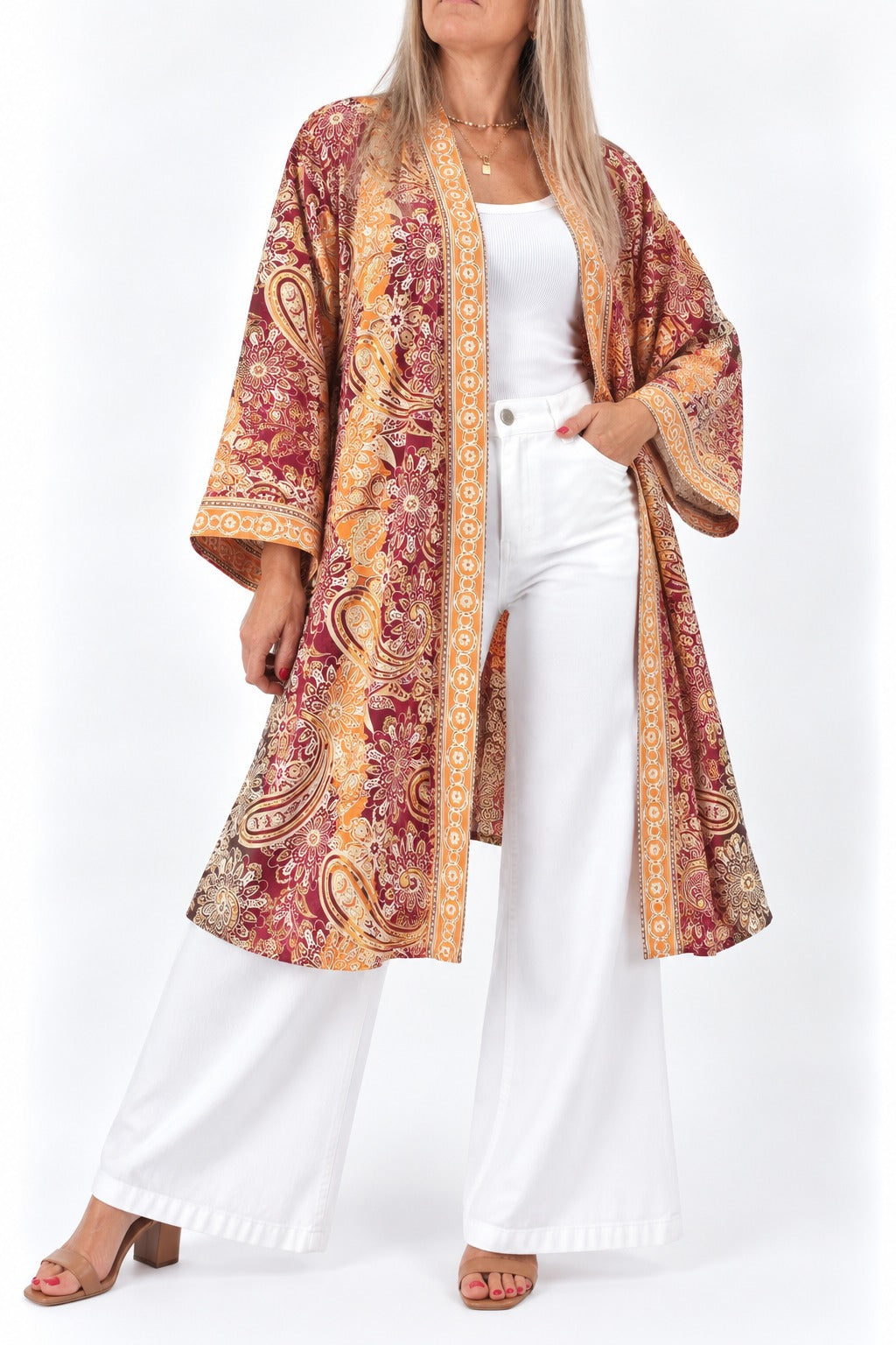 Kimono de la India en seda