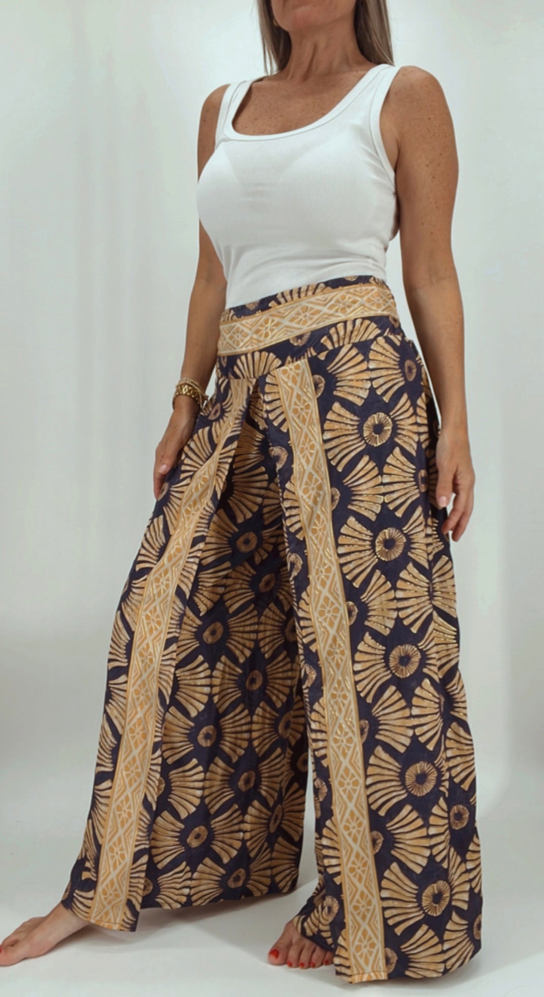 Pollera pantalón en seda