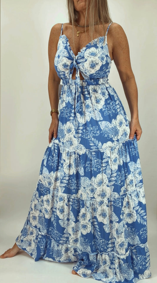 Vestido en bambula espalda elastizada