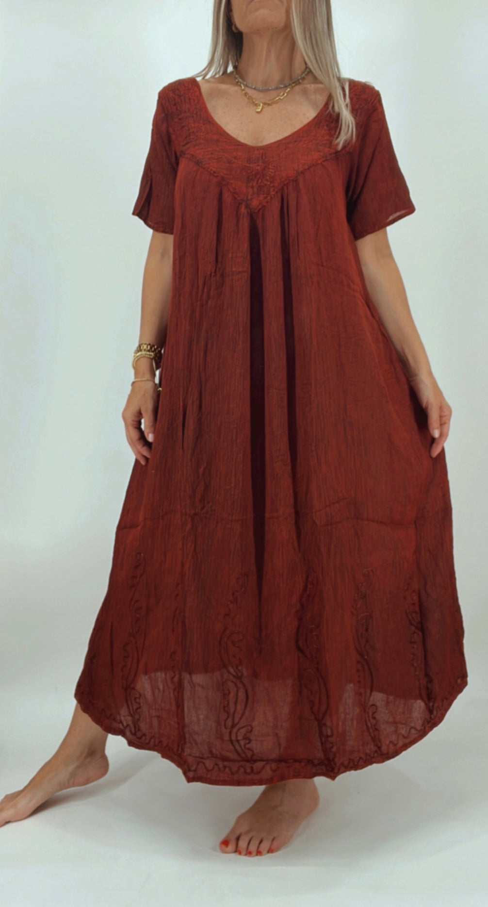 Vestido de la India en bambula