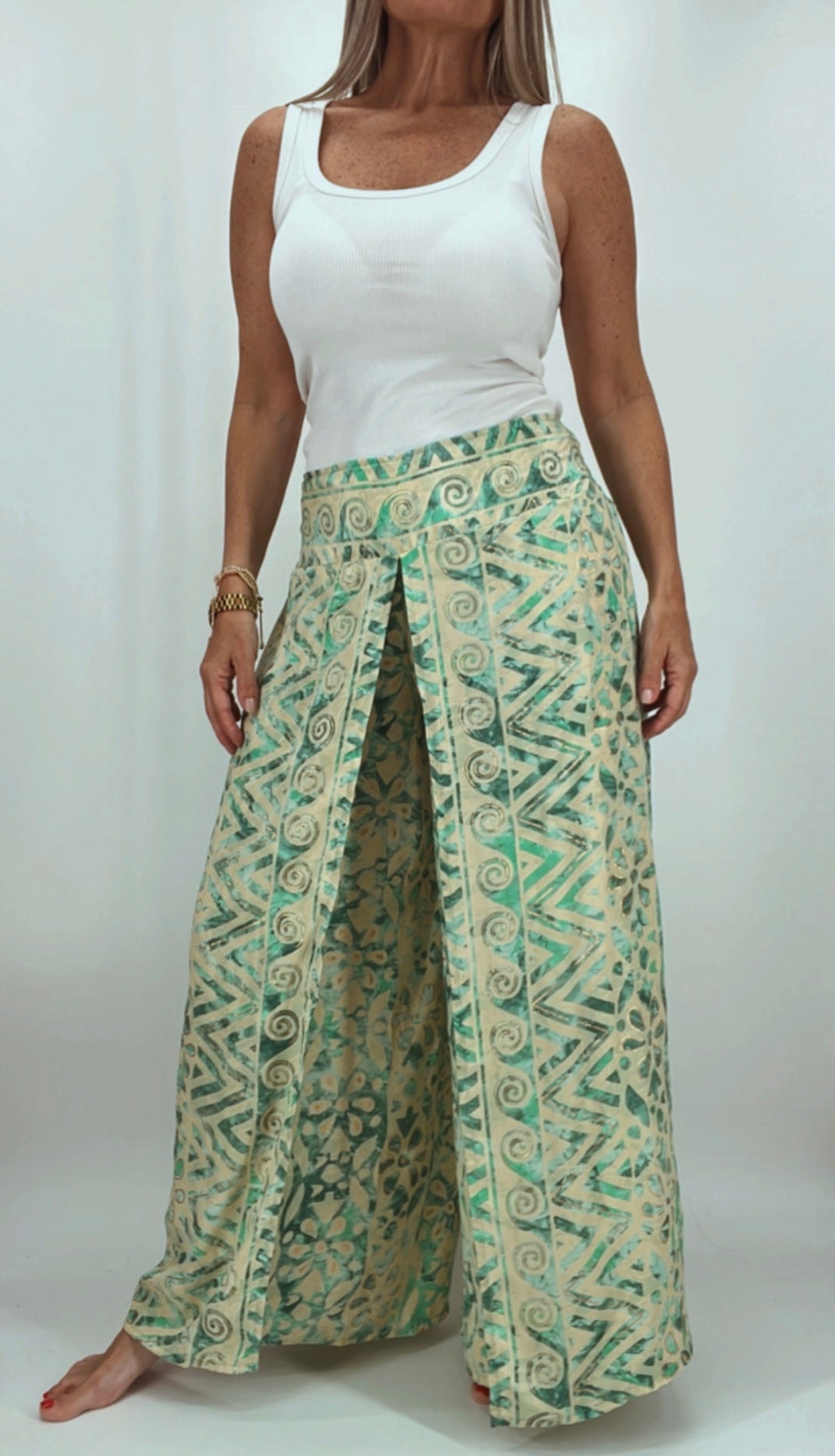 Pollera pantalón en seda