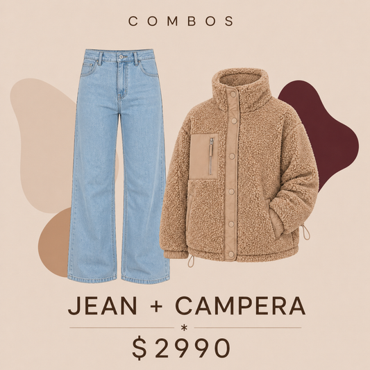 Jean pierna ancha + campera