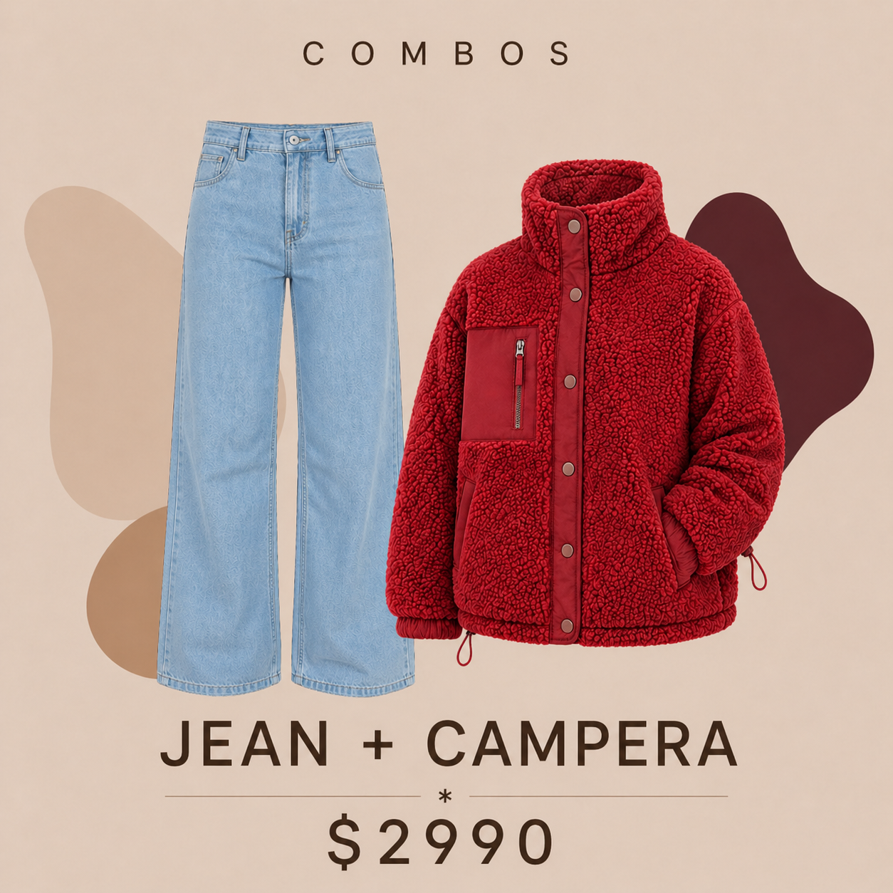 Jean pierna ancha + campera